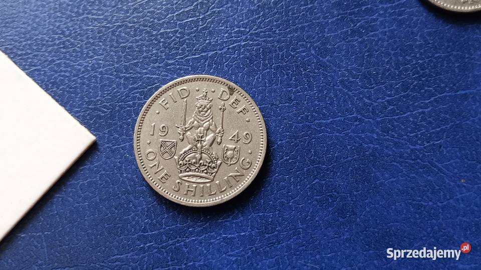 Stare monety 1 szyling 1949 Wielka Brytania podkarpackie Lesko