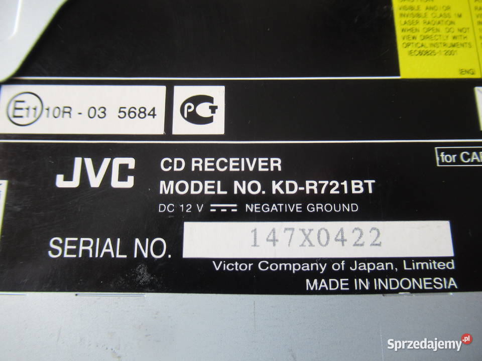 radio samochodowe JVC Bluetooth sprzedam