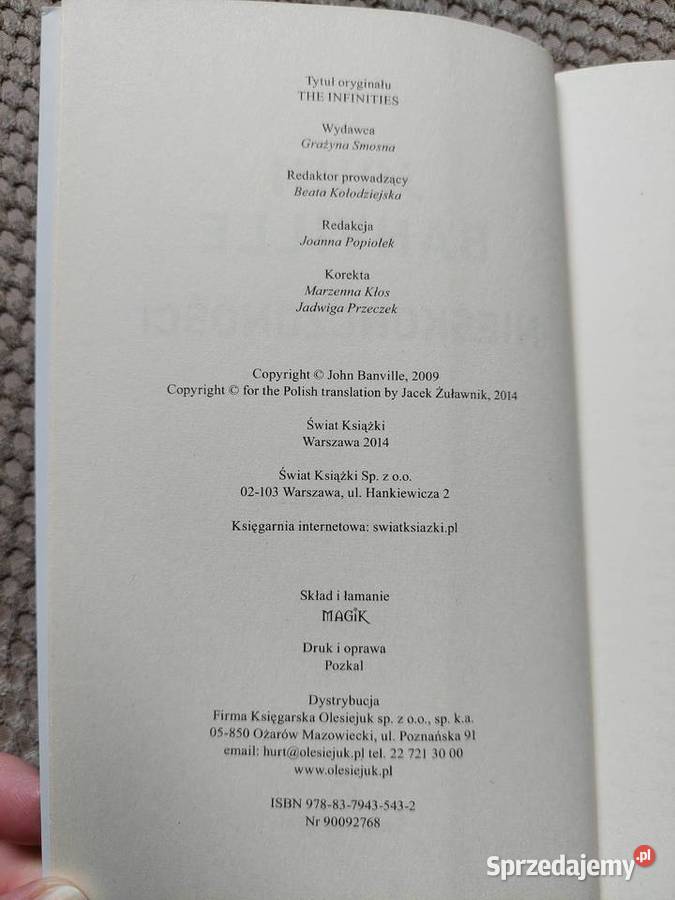 Nieskończoności John Banville Kraków