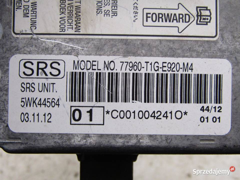 MODUŁ SENSOR PODUSZEK AIRBAG HONDA CRV CRV IV