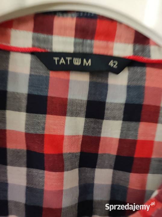 Tatuum bawełniana koszula w biało czerwono