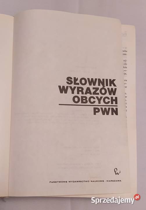 SŁOWNIK WYRAZÓW OBCYCH PWN sprzedam