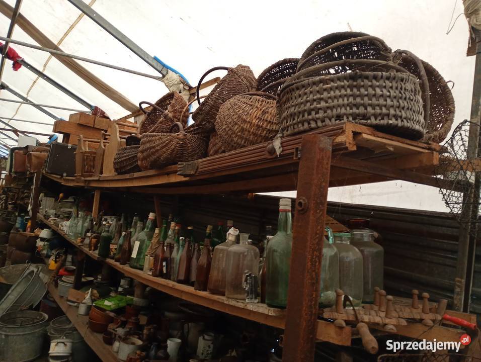 Starocie drewniane kufry beczki niecki gliniaki Antyki Mniszew