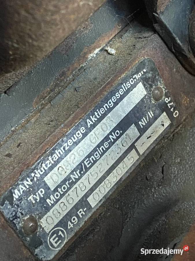 silnik man 8150 D0826GF03 Super stan odpalający dolnośląskie Żmigród sprzedam