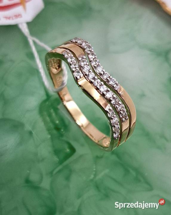 Pierścionek r16 Złoty pr585 obrączkowy z złote wielkopolskie Poznań sprzedam