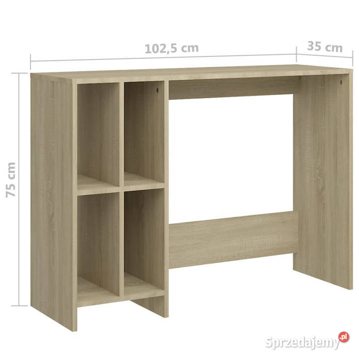 Biurko pod laptopa dąb sonoma 1025 x 35 x 75 mazowieckie Warszawa