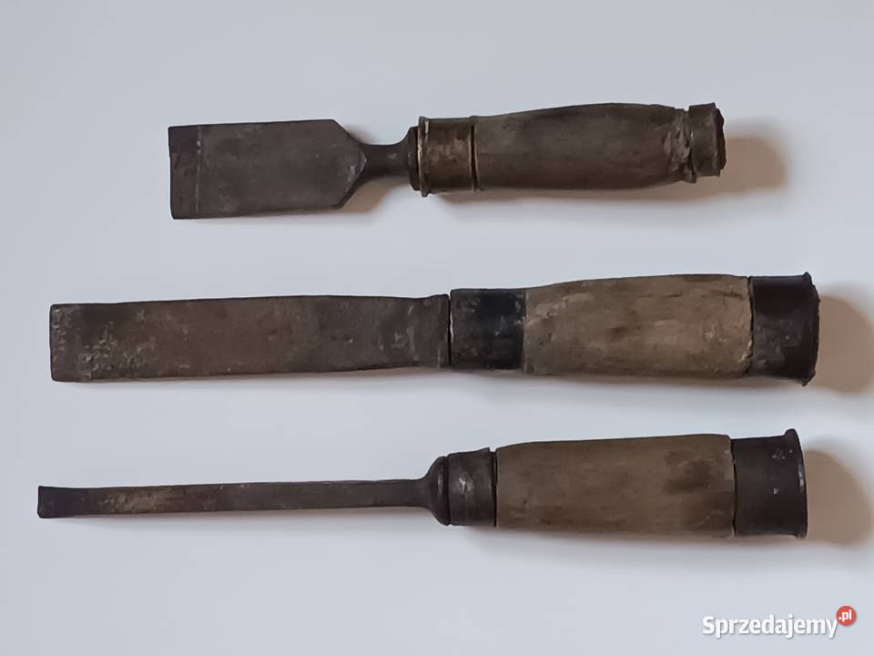 Stare dłuta stolarskie 3 Rzeszów sprzedam