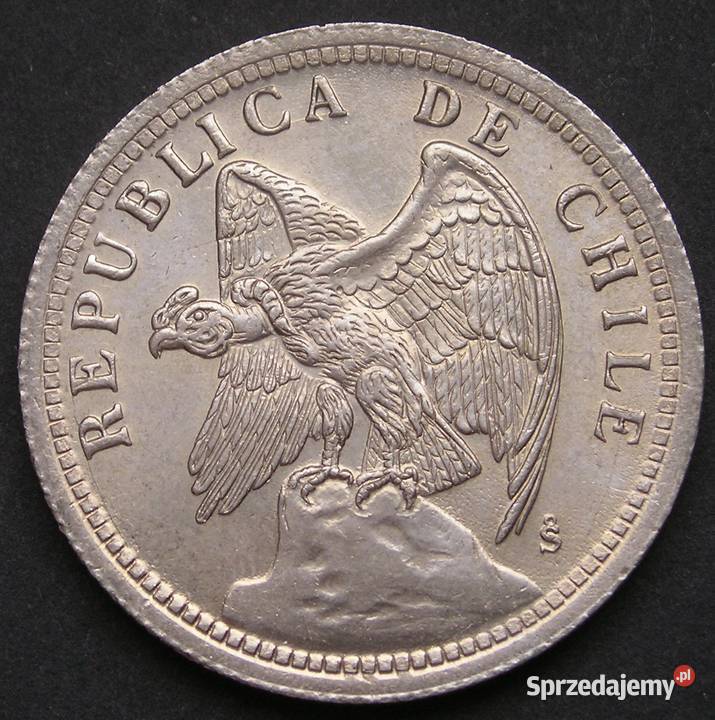 CHILE 1 PESO 1933 KONDOR STAN MENNICZY Łódź sprzedam