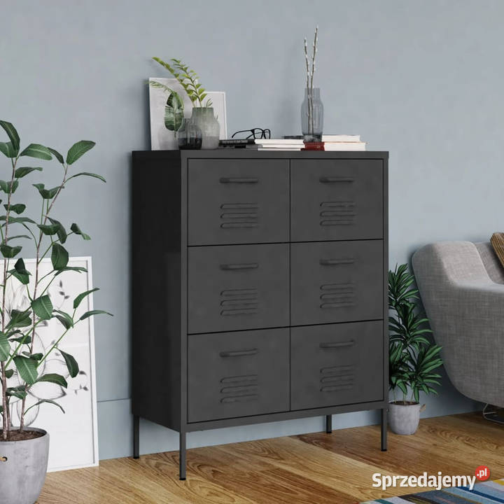 Szafka z szufladami antracytowa 80x35x1015 Warszawa