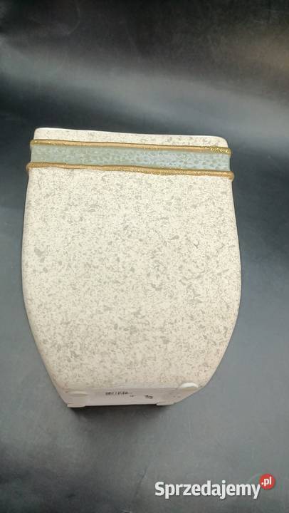 Ceramiczna doniczka osłonka z błyszczącymi lubelskie Zamość