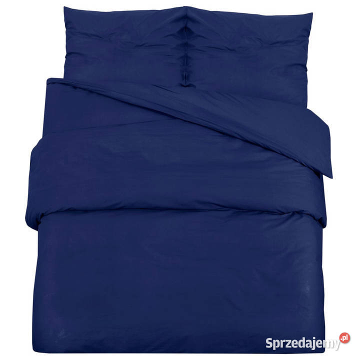 Zestaw pościeli granatowy 200x200 bawełna sprzedam