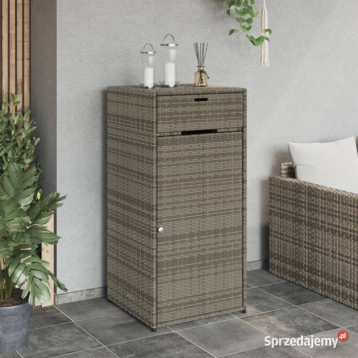 Szafka ogrodowa szara 55x55x111 cmpolirattan Warszawa