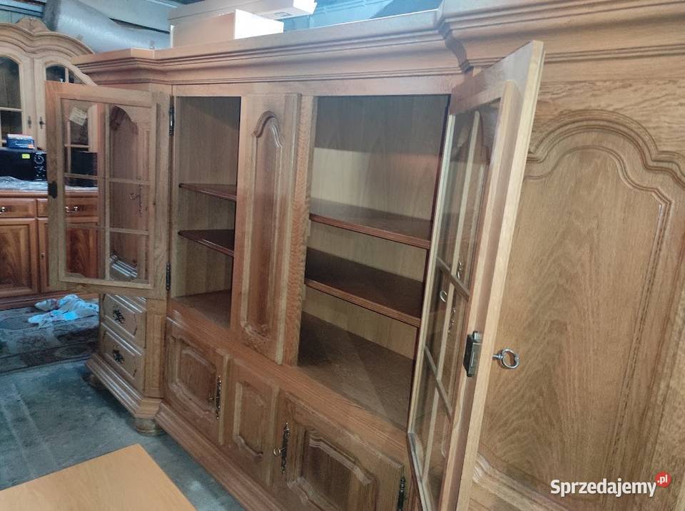 Piękny niepowtar kredens dębowy witryna bufet Sypniewo
