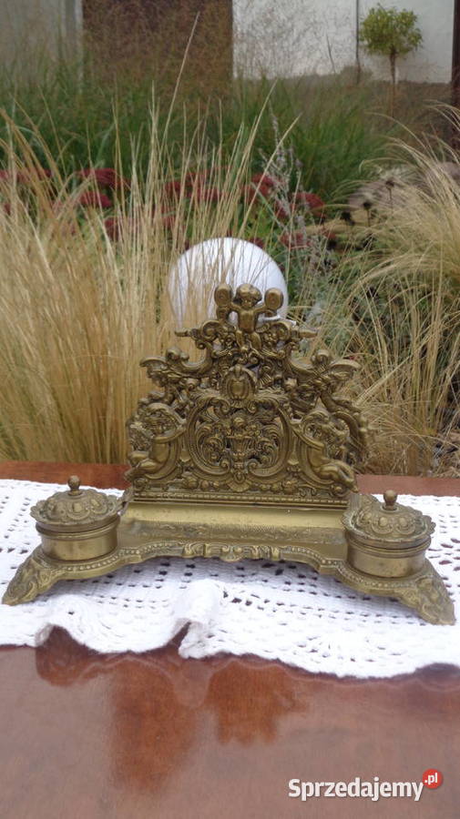 mosiężny kałamarz z listownikiem Mielnica Duża