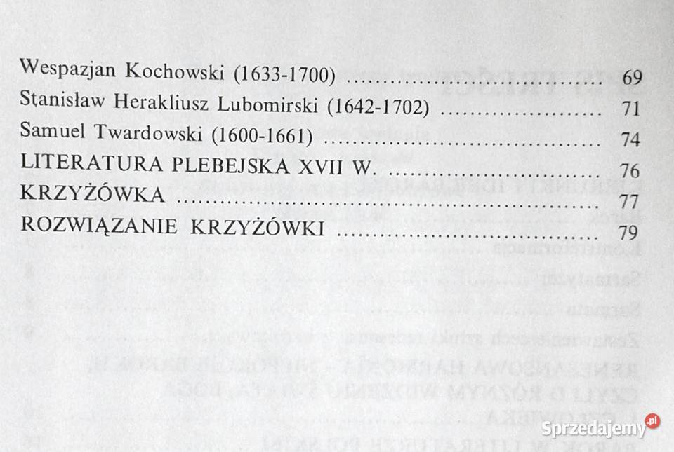 Barok Ściąga z języka polskiego 4 Teresa miękka Chełm