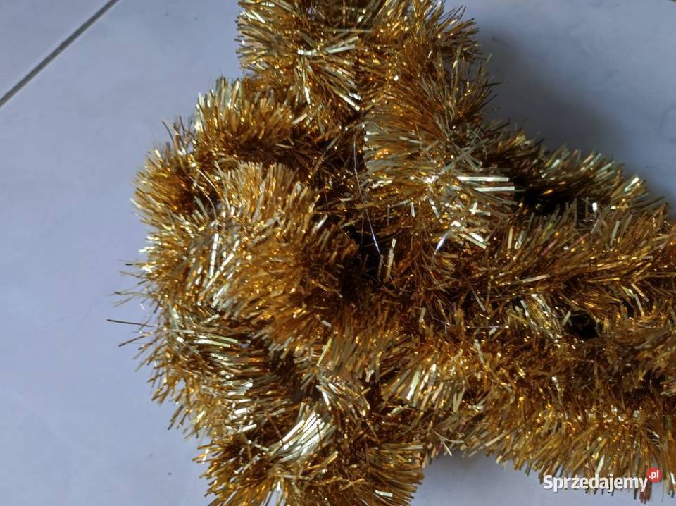 złoty łańcuch choinkowy na choinkę girlanda Kielce