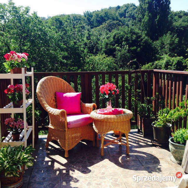 Fotel boho styl angielski rattan wiklina Gdańsk