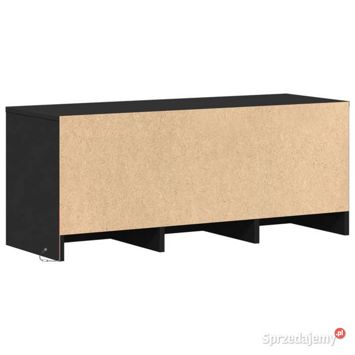Szafka TV z LED czarna 97x34x40 materiał Warszawa