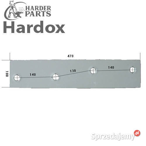 Płoza długa HARDOX 123160P części do pługa KRONE