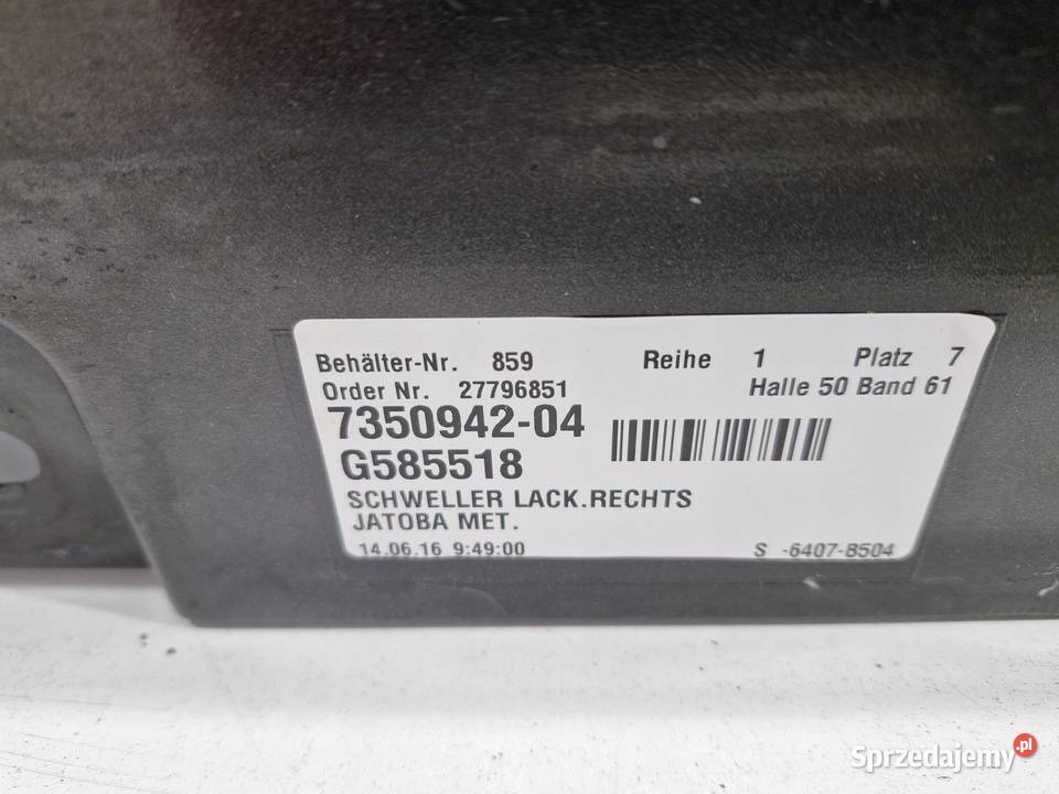 BMW F11 LCI LISTWA PROGOWA PRAWA B65 JATOBA osobowe