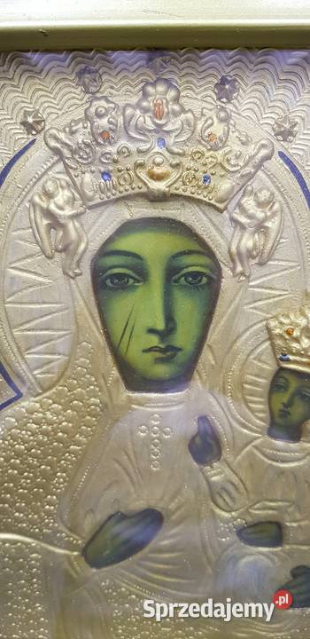 Stary obrazek ikona Czarną Madonna MB Ruda Śląska