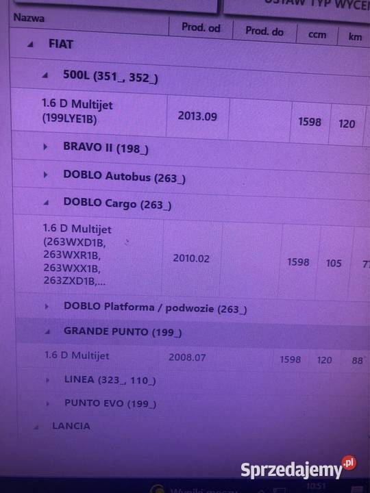 FIAT DOBLO 16 JET MULTIJET PRZEPUSTNICA 55229467 śląskie Kozy