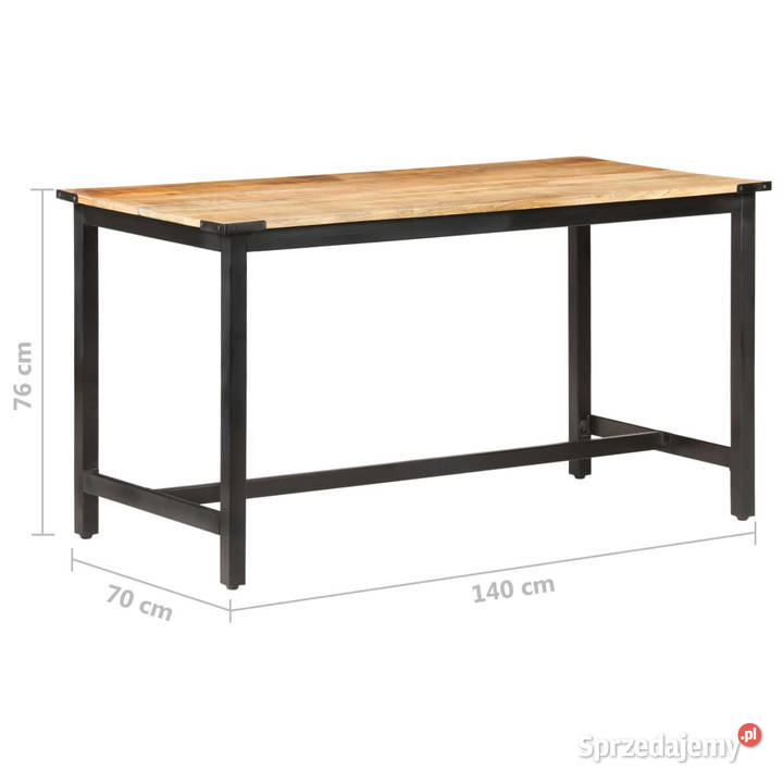 Stół jadalniany 140 x 70 x 76 lite surowe drewno mazowieckie Warszawa sprzedam