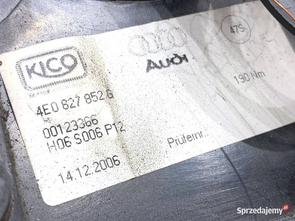 SILNIK SIŁOWNIK MECHANIZM KLAPY AUDI A8 D3 osobowe sprzedam
