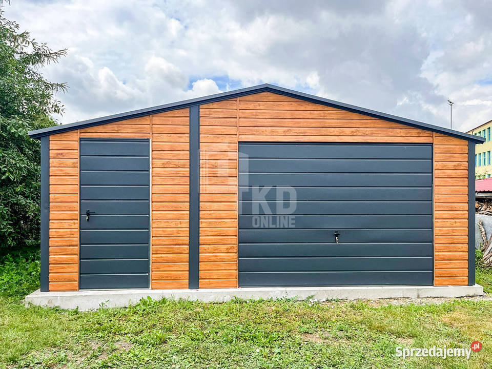 Garaż Blaszany 6x6m Brama uchylna Drzwi 3x okno Sprzedaż Piła sprzedam