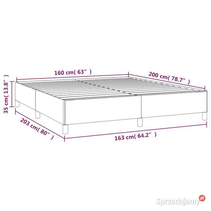 vidaXL Rama łóżka bez materaca ciemnoszara mazowieckie