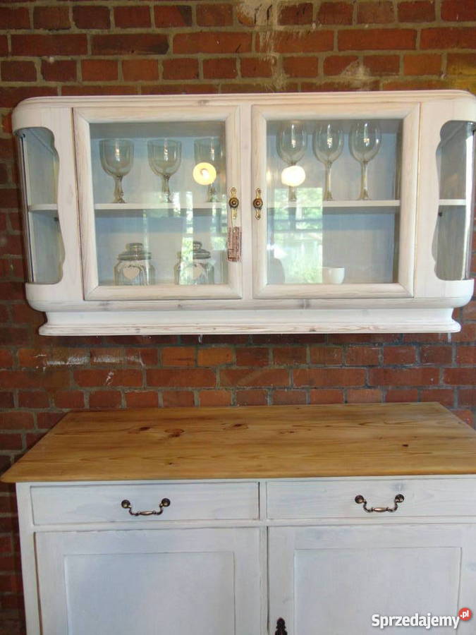 ODRESTAUROWANA witryna nadstawka kredensu art Toruń