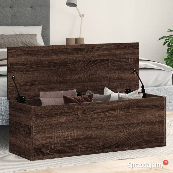 Skrzynia brązowy dąb 102x35x35 materiał Warszawa