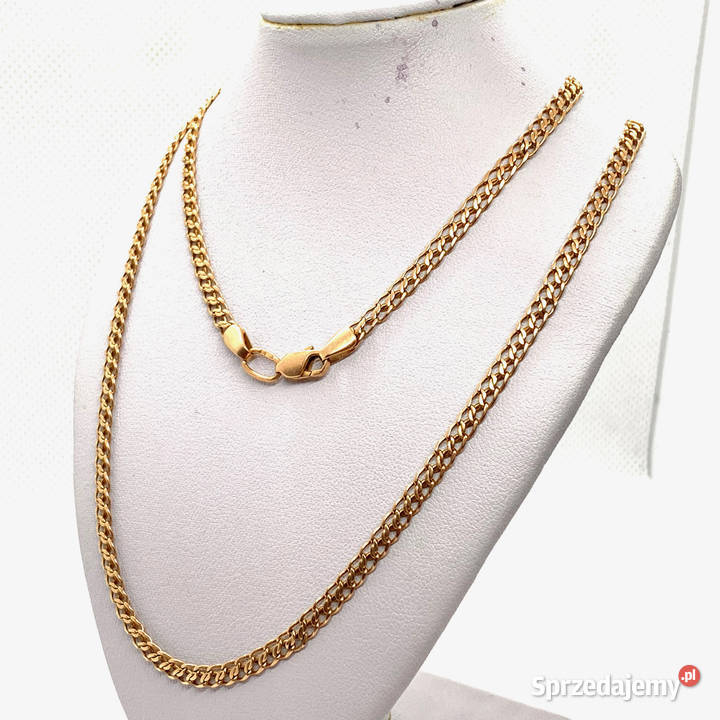 Złoty ŁAŃCUSZEK męski 14K podwójna PANCERKA 58 Warszawa