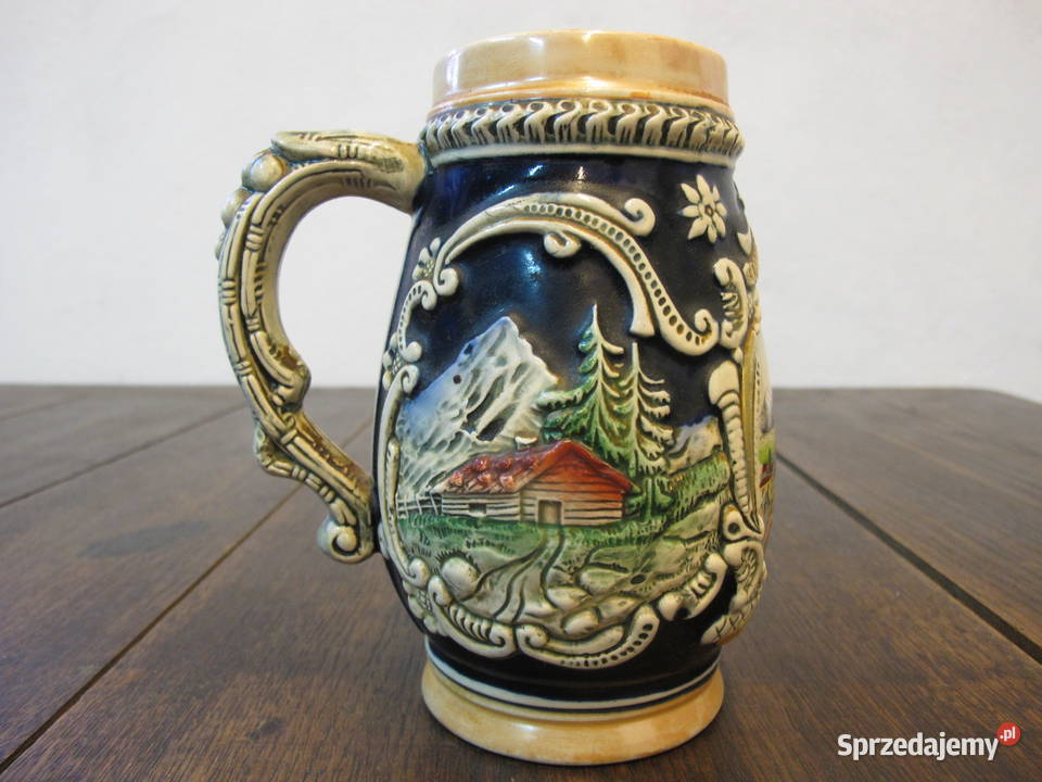 Kufel ceramiczny Villach ręcznie zdobiony Olkusz