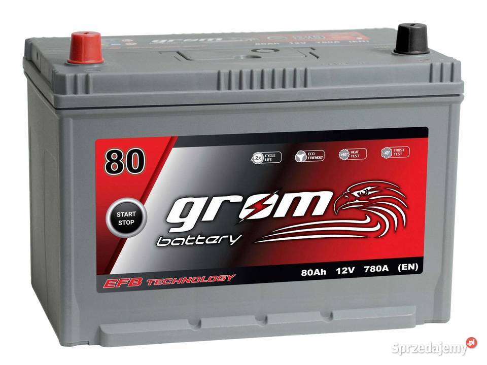 Akumulator GROM EFB STARTSTOP 80Ah 780A JAPAN łódzkie Pabianice