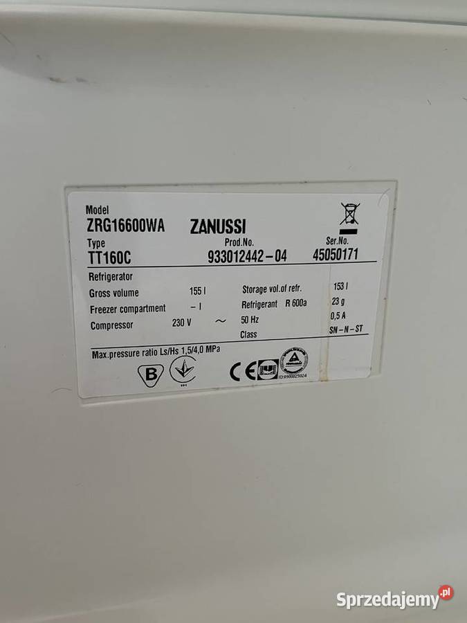 Lodowka Zanussi 155L Pozostałe Lublin