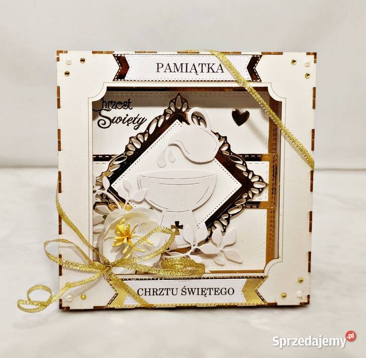 Pamiątka Chrztu Świętego w pudełkuKartka na Wejherowo sprzedam