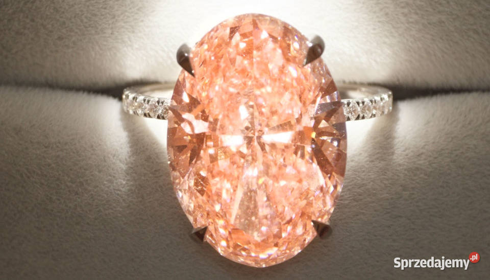 Ekskluzywny pierścionek damski 18karatowe białe