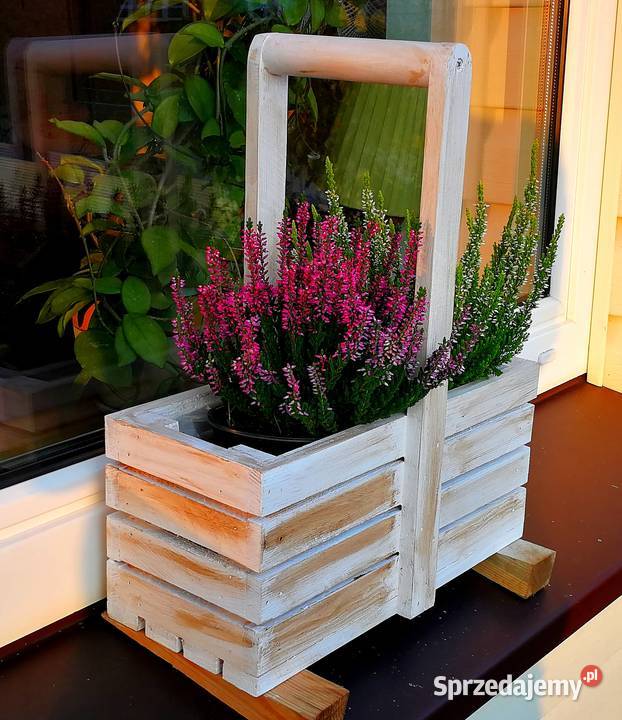 Doniczka drewniana osłonka drewniana