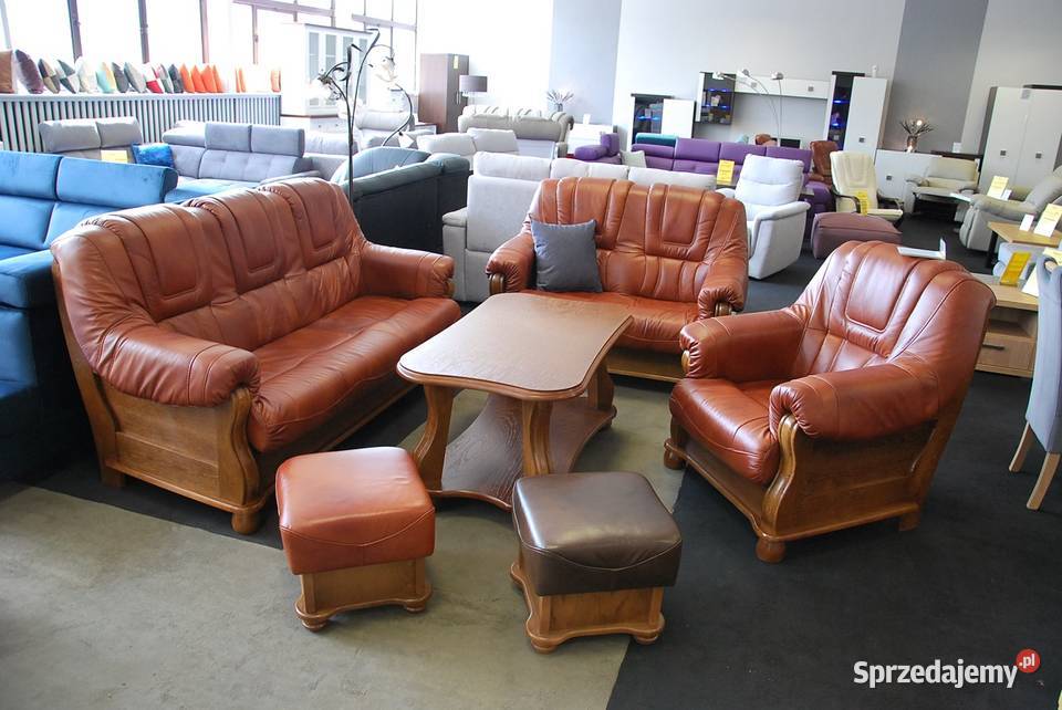 Nowa PuFa Dębowa 100 SKÓRA Kolor Do Wyboru 40cm Olesno