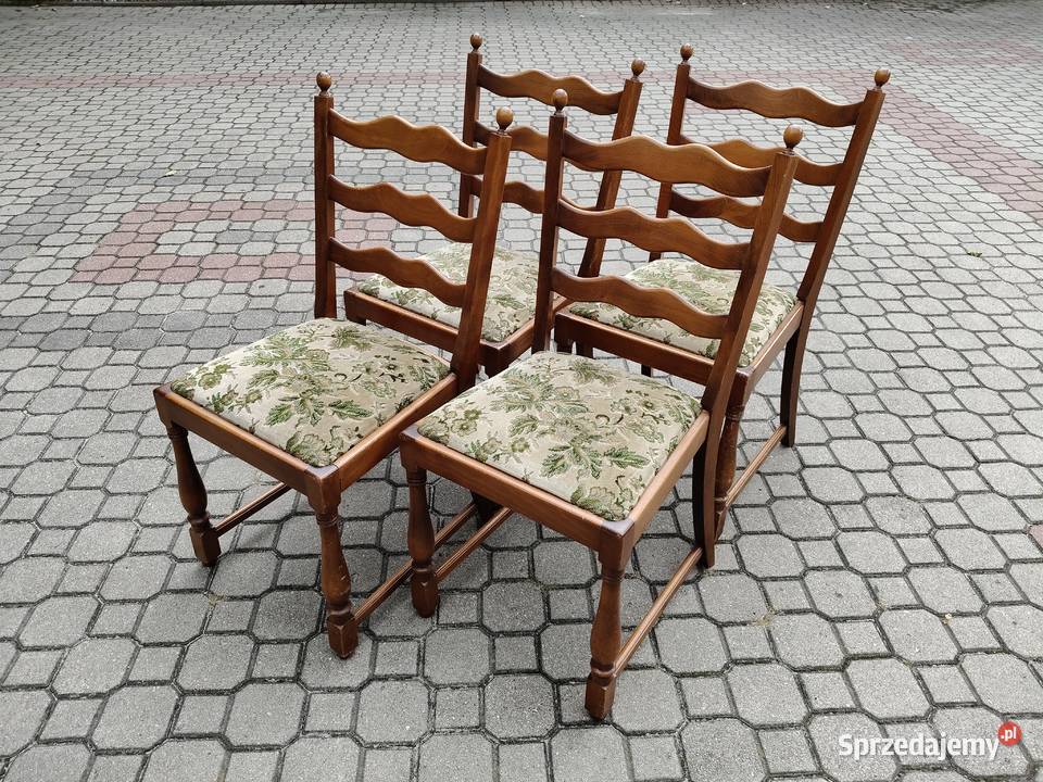 Komplet czterech krzeseł podlaskie