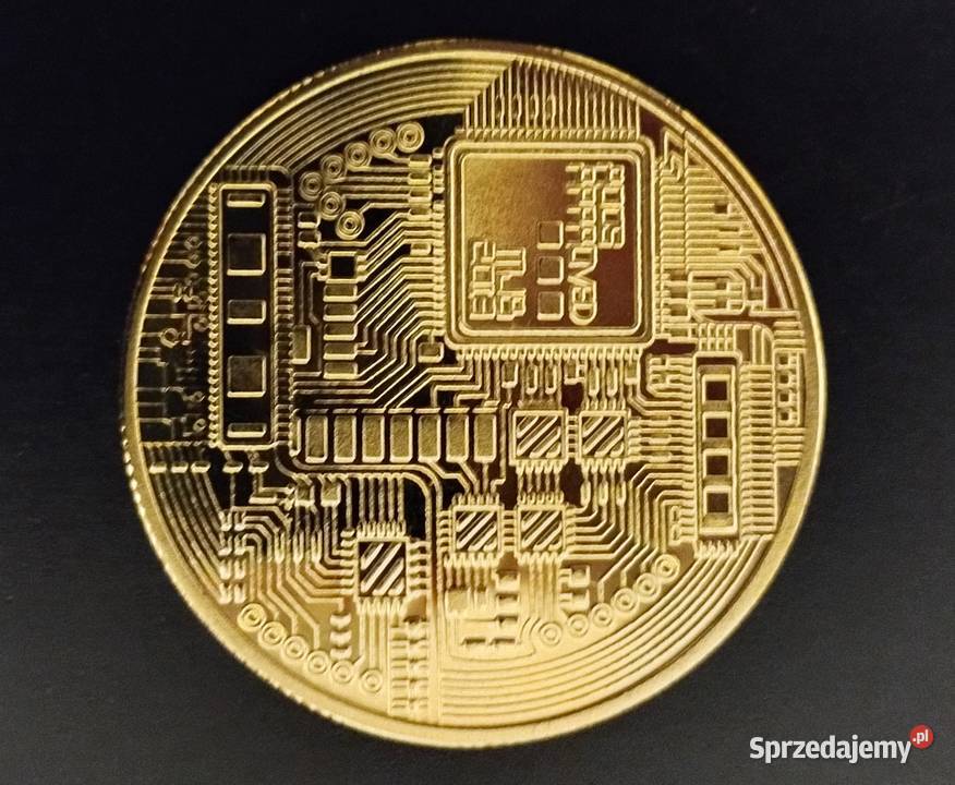 Bitcoin moneta pamiątkowa pozłacana Wołomin sprzedam