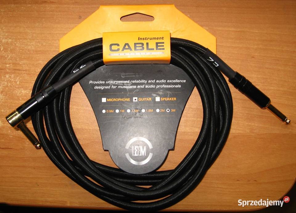 Kabel przewód do gitary LEEM 3 metry Kępice