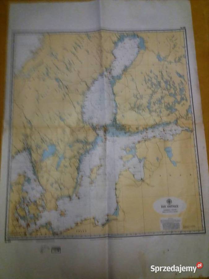 mapa morska Niemiecka Die Ostsee 6ed1964 druk1989 UNIKAT