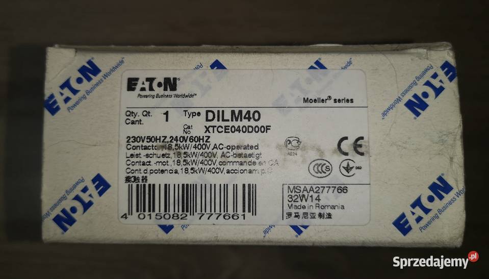 EATON STYCZNIK DILM40 230V 185kW Ryn