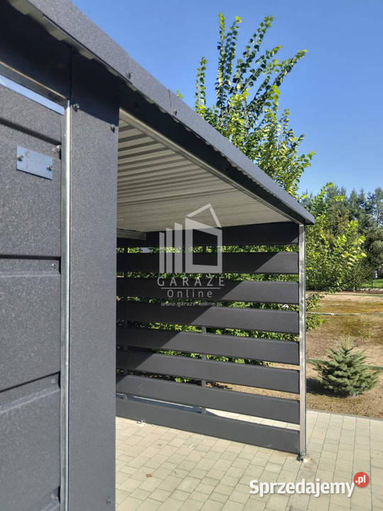 GARAZ BLASZANY 6m x 6m wiata 3m drzwi Antracyt Olsztyn