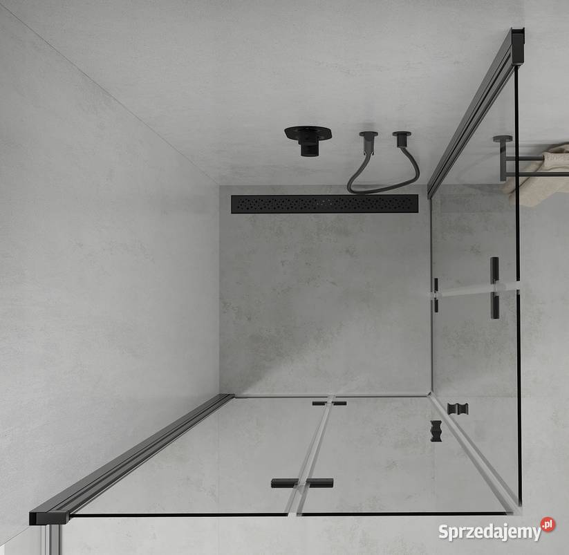 KABINA PRYSZNICOWA CZARNA składana 80x80 90x90 Choroszcz
