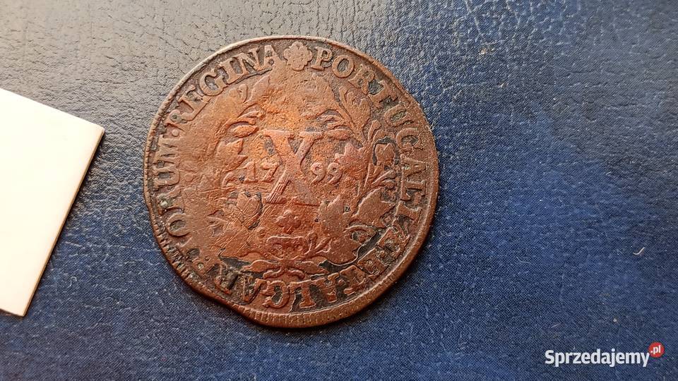 Stare monety 10 real 1799 Portugalia Lesko