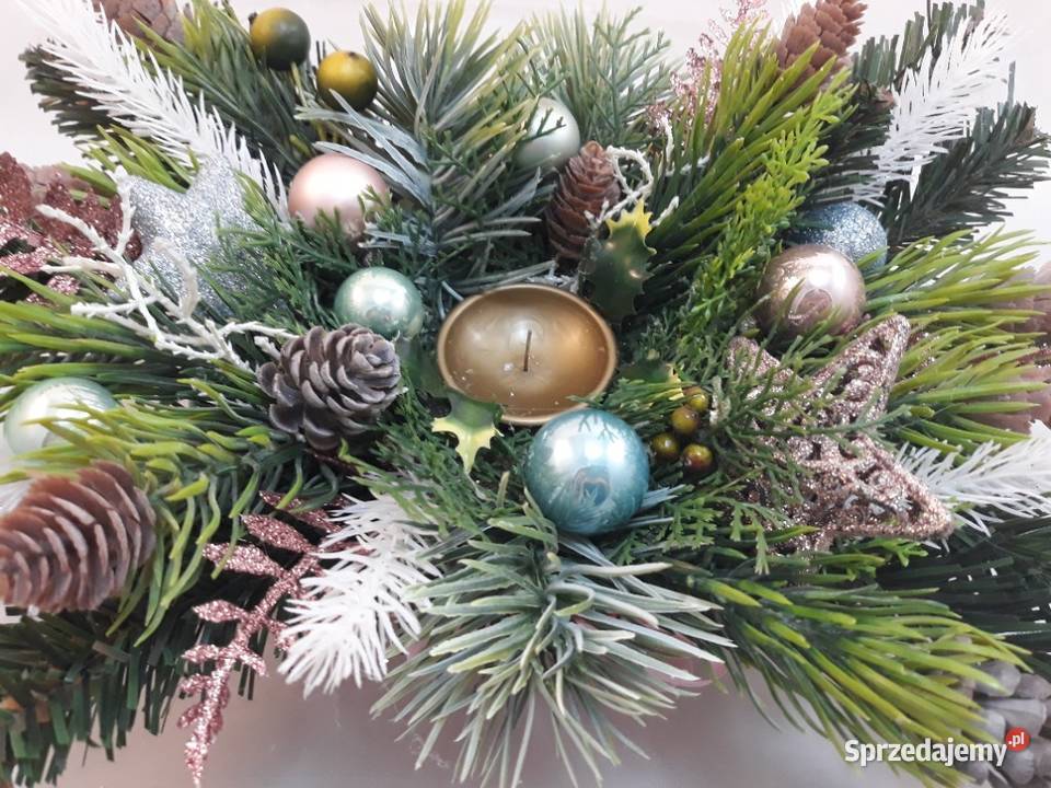 Stroik świąteczny sowa rękodzieło Trzebnica