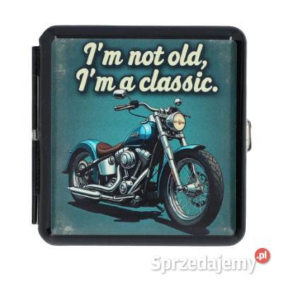 Metalowa Papierośnica z Nadrukiem Niebieskiego Pozostałe śląskie Ostrowy nad Okszą